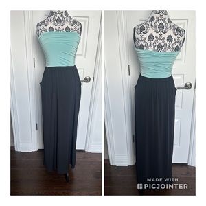 Loila Sz Large Colorblock Maxi Dress